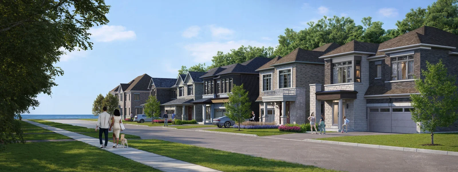 Park and Lake by Graywood developments and Falcon Crest homes in Oshawa